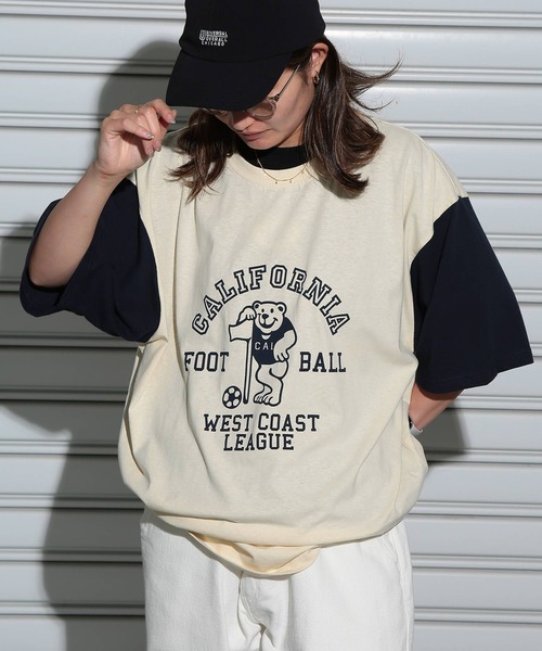 B&T CLUB(ビーティークラブ)の「Tシャツ 半袖 メンズ 大きいサイズ 綿麻 プリント リネンミックス クルーネック B&T CLUB (ビーアンドティークラブ)(Tシャツ/カットソー・メンズ・アイボリー/ワイン/グリーン/ホワイト/ダークグレー/オレンジ/ベージュ/ネイビー・X1(3L~4L)/X2(4L~5L)/X3(6L~7L)/X4(8L~9L))」の10枚目の写真