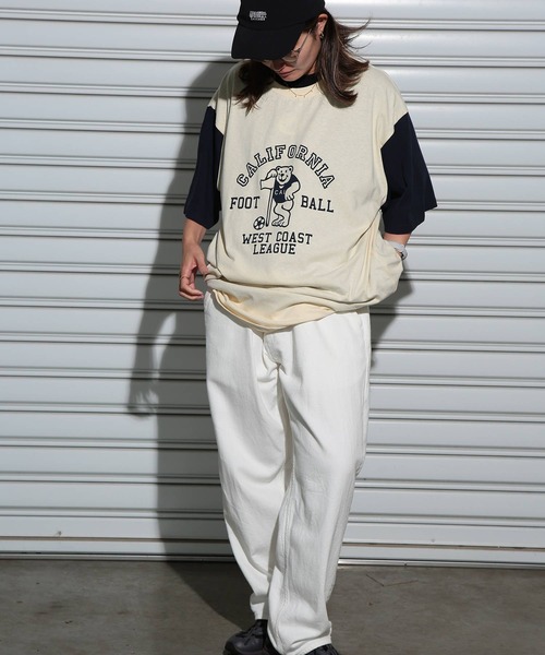 B&T CLUB(ビーティークラブ)の「Tシャツ 半袖 メンズ 大きいサイズ 綿麻 プリント リネンミックス クルーネック B&T CLUB (ビーアンドティークラブ)(Tシャツ/カットソー・メンズ・アイボリー/ワイン/グリーン/ホワイト/ダークグレー/オレンジ/ベージュ/ネイビー・X1(3L~4L)/X2(4L~5L)/X3(6L~7L)/X4(8L~9L))」の16枚目の写真