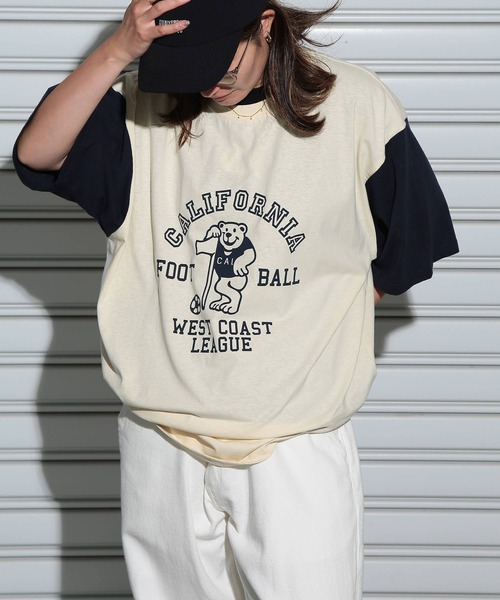 B&T CLUB(ビーティークラブ)の「Tシャツ 半袖 メンズ 大きいサイズ 綿麻 プリント リネンミックス クルーネック B&T CLUB (ビーアンドティークラブ)(Tシャツ/カットソー・メンズ・アイボリー/ワイン/グリーン/ホワイト/ダークグレー/オレンジ/ベージュ/ネイビー・X1(3L~4L)/X2(4L~5L)/X3(6L~7L)/X4(8L~9L))」の13枚目の写真