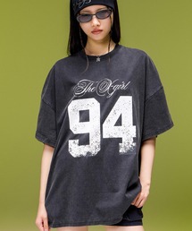 X-girl | FADED FLOCKY NUMBER S/S TEE DRESS(ワンピース)