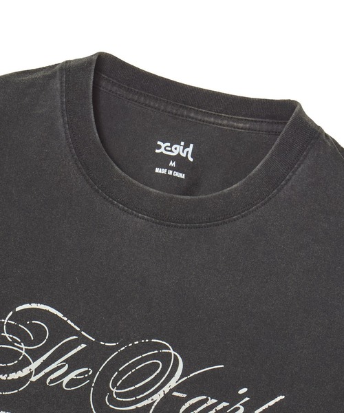 X-girl（エックスガール）の「FADED FLOCKY NUMBER S/S TEE DRESS（ワンピース・レディース・ブラウン/ブラック/オリーブ・M/S）」の8枚目の写真