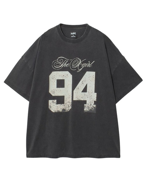 X-girl（エックスガール）の「FADED FLOCKY NUMBER S/S TEE DRESS（ワンピース・レディース・ブラウン/ブラック/オリーブ・M/S）」の6枚目の写真