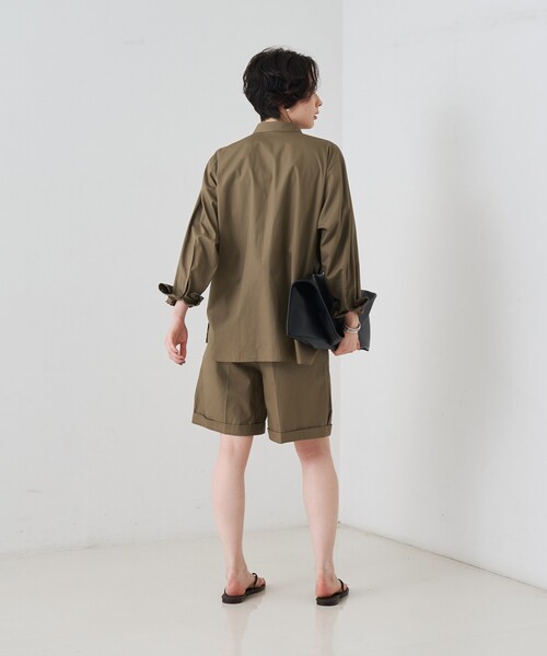 Rouge vif(ルージュヴィフ)の「【セットアップ対応】コットン胸ポケット付きシャツ(シャツ/ブラウス・レディース・ブラウン/ラベンダー・フリー)」の14枚目の写真