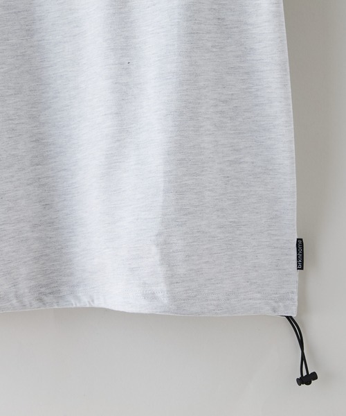 brknhome(ブロークンホーム)の「【BRKNHOME/ブロークンホーム】×【ZERO STAIN/ゼロステイン】【裾・袖ドローコードで変化】コラボTシャツ 汗染み防止 チェーン刺繍 オーバーサイズ(Tシャツ/カットソー・メンズ・スミクロ/ホワイト/オフホワイト・LARGE/MEDIUM)」の8枚目の写真