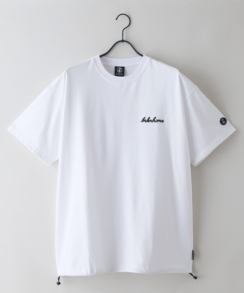brknhome(ブロークンホーム)の「【BRKNHOME/ブロークンホーム】×【ZERO STAIN/ゼロステイン】【裾・袖ドローコードで変化】コラボTシャツ 汗染み防止 チェーン刺繍 オーバーサイズ(Tシャツ/カットソー・メンズ・スミクロ/ホワイト/オフホワイト・LARGE/MEDIUM)」の11枚目の写真