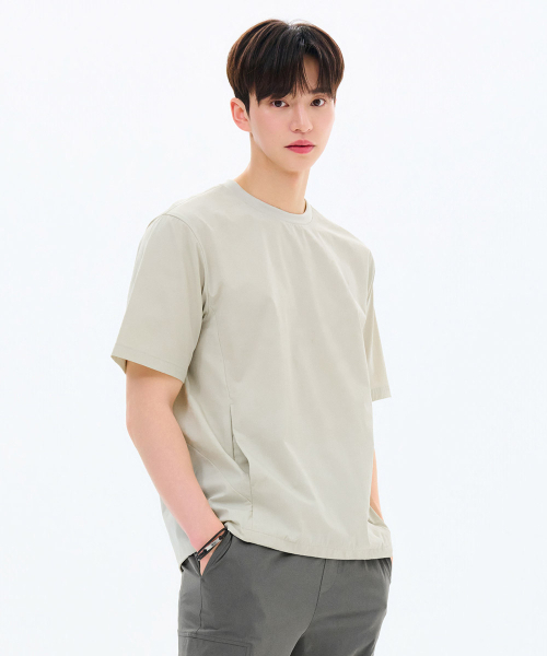 CHASECULT(チェイスカルト)の「共用クールストレッチ半袖Tシャツ-FBRU5826D0M(Tシャツ/カットソー・メンズ・ベージュ・90/95/100/105/110)」の3枚目の写真