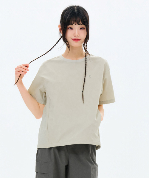 CHASECULT(チェイスカルト)の「共用クールストレッチ半袖Tシャツ-FBRU5826D0M(Tシャツ/カットソー・メンズ・ベージュ・90/95/100/105/110)」の4枚目の写真