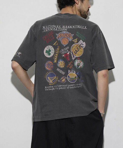 NBA × FREAK'S STORE 別注 ランダムチームロゴ バックプリント クルー