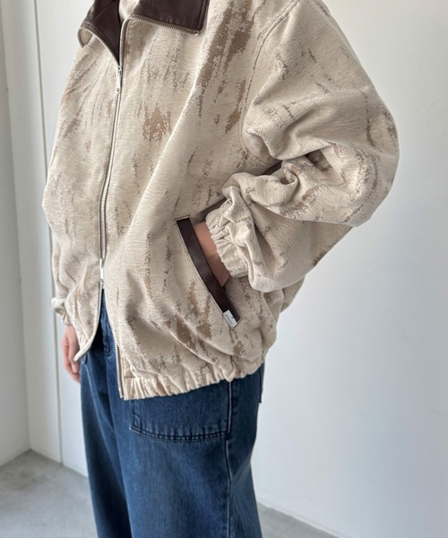 CANAL JEAN(キャナルジーン)の「SUPERTHANKS ダメージジャガードジップブルゾン(ブルゾン・レディース・アイボリー・SMALL)」の17枚目の写真