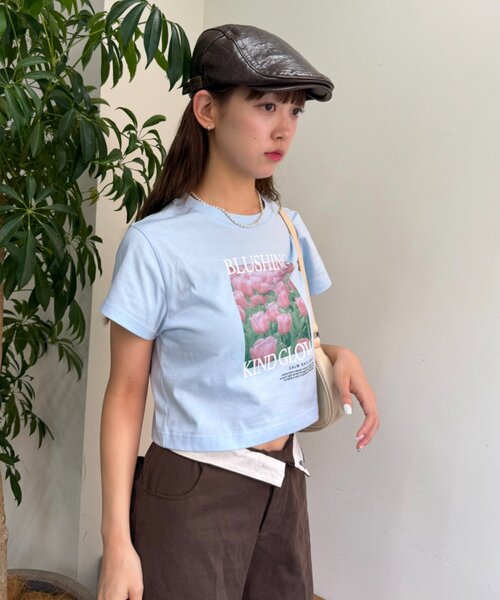 w closet(ダブルクローゼット)の「チューリップT 夏服(Tシャツ/カットソー・レディース・オフホワイト/アイボリー/イエロー/ピンク/サックスブルー・FREE)」の17枚目の写真