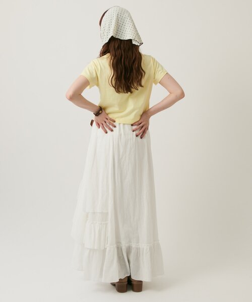 w closet(ダブルクローゼット)の「チューリップT(Tシャツ/カットソー・レディース・オフホワイト/アイボリー/イエロー/ピンク・FREE)」の18枚目の写真