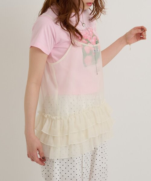w closet(ダブルクローゼット)の「チューリップT(Tシャツ/カットソー・レディース・オフホワイト/アイボリー/イエロー/ピンク・FREE)」の21枚目の写真