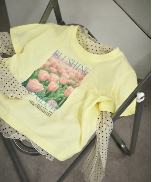 w closet(ダブルクローゼット)の「チューリップT(Tシャツ/カットソー・レディース・オフホワイト/アイボリー/イエロー/ピンク・FREE)」の3枚目の写真