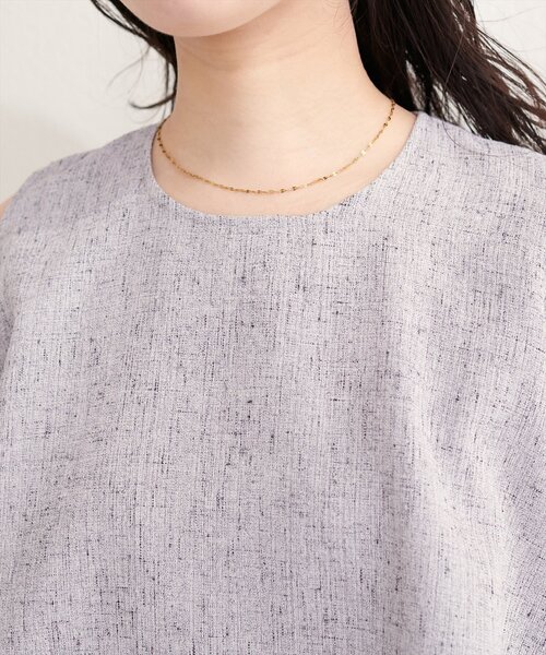 natural couture（ナチュラルクチュール）の「サマーツイードティアードTOPS（シャツ/ブラウス・レディース・ブラック/アイボリー・FREE）」の15枚目の写真