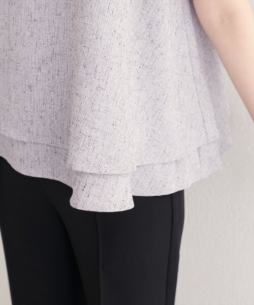 natural couture（ナチュラルクチュール）の「サマーツイードティアードTOPS（シャツ/ブラウス・レディース・ブラック/アイボリー・FREE）」の18枚目の写真