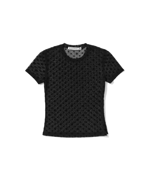 EXTRAORDINARY(エクストラオーディナリー)の「W LOGO PATTERN TEE BLACK(Tシャツ/カットソー・レディース・その他・F)」の2枚目の写真