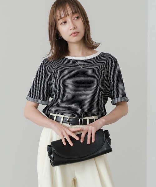 Bab（バブ）の「ピンボーダーＴシャツ（Tシャツ/カットソー・レディース・ホワイト/ブラック/グレー・M）」の20枚目の写真