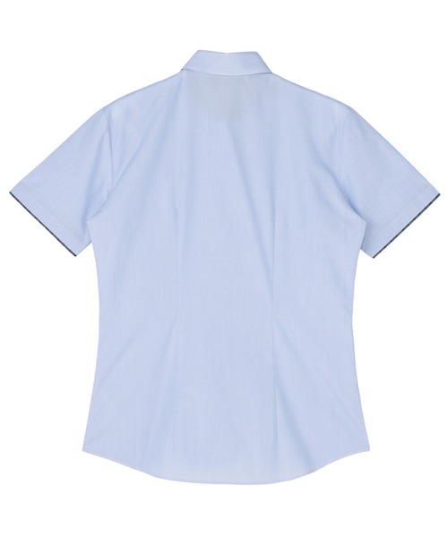 TOKYO SHIRTS(トウキョウシャツ)の「【吸水速乾】 形態安定ノンアイロン ワイド 半袖ビジネスワイシャツ(ビジネスシャツ・レディース・ブルー・XL/M/L/S/LL)」の2枚目の写真