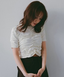 N WITH. | シャーリングショートスリーブトップス(Tシャツ/カットソー)
