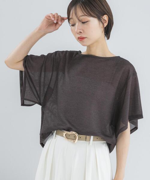 URBAN RESEARCH ROSSO WOMEN(アーバンリサーチ ロッソ)の「スリットスリーブカラミカットソー(Tシャツ/カットソー・レディース・ブルー系その他/アイボリー/ブラウン・FREE)」の2枚目の写真