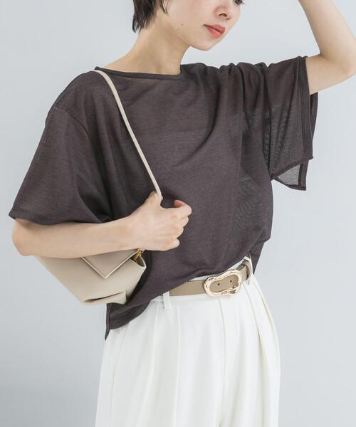 URBAN RESEARCH ROSSO WOMEN(アーバンリサーチ ロッソ)の「スリットスリーブカラミカットソー(Tシャツ/カットソー・レディース・ブルー系その他/アイボリー/ブラウン・FREE)」の12枚目の写真