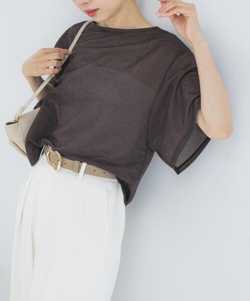 URBAN RESEARCH ROSSO WOMEN(アーバンリサーチ ロッソ)の「スリットスリーブカラミカットソー(Tシャツ/カットソー・レディース・ブルー系その他/アイボリー/ブラウン・FREE)」の13枚目の写真