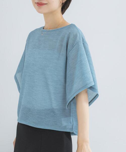 URBAN RESEARCH ROSSO WOMEN(アーバンリサーチ ロッソ)の「スリットスリーブカラミカットソー(Tシャツ/カットソー・レディース・ブルー系その他/アイボリー/ブラウン・FREE)」の21枚目の写真