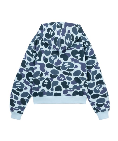 A BATHING APE(アベイシングエイプ)の「CAMO HOODED ZIP UP SWEATER(パーカー・レディース・ピンク/マルチ/ブルー・X-SMALL/MEDIUM/SMALL)」の9枚目の写真