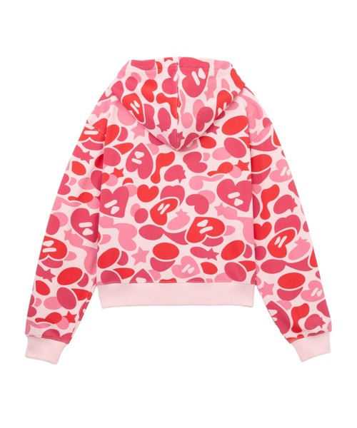 A BATHING APE(アベイシングエイプ)の「CAMO HOODED ZIP UP SWEATER(パーカー・レディース・ピンク/マルチ/ブルー・X-SMALL/MEDIUM/SMALL)」の8枚目の写真