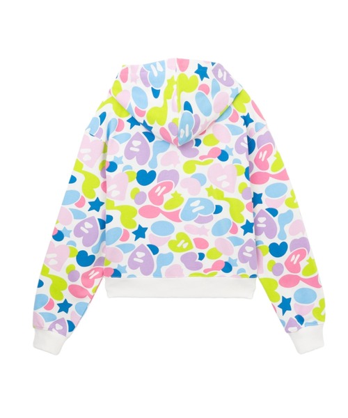 A BATHING APE(アベイシングエイプ)の「CAMO HOODED ZIP UP SWEATER(パーカー・レディース・ピンク/マルチ/ブルー・X-SMALL/MEDIUM/SMALL)」の7枚目の写真