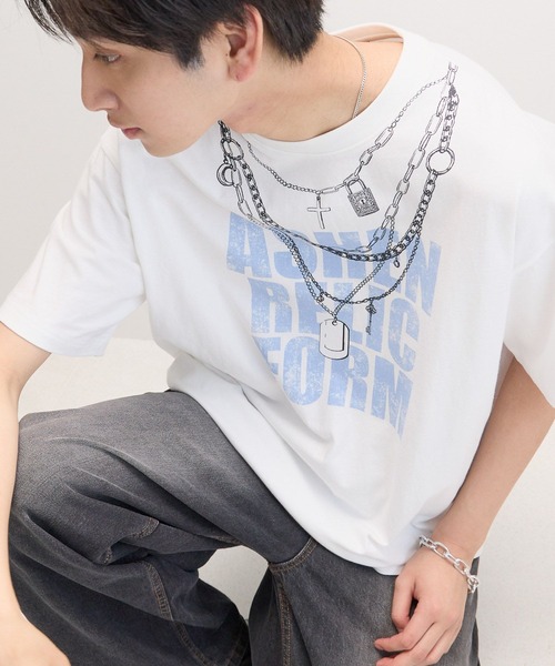 PBLIM（ページボーイリム）の「《UNISEX》トロンプルイユT（Tシャツ/カットソー・レディース・オフホワイト/ブラック・FREE）」の13枚目の写真