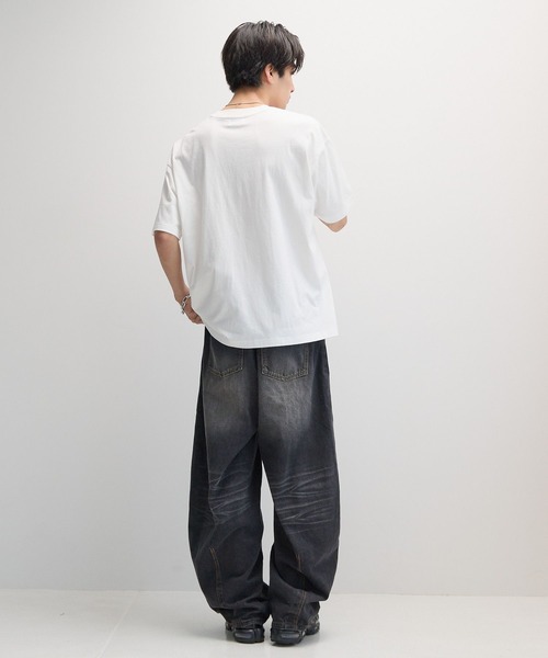 PBLIM（ページボーイリム）の「《UNISEX》トロンプルイユT（Tシャツ/カットソー・レディース・オフホワイト/ブラック・FREE）」の21枚目の写真