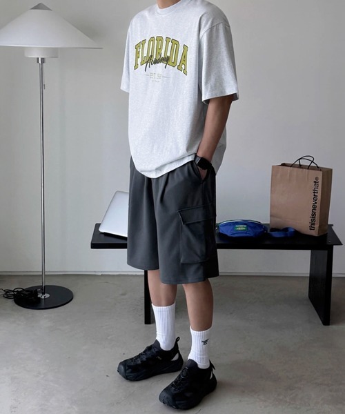 NOWLE(ノウル)の「【NOWLE】FLORIDA アーチロゴ カレッジプリント 半袖 Tシャツ / レイヤードロゴ(Tシャツ/カットソー・メンズ・アッシュ・MEDIUM/LARGE/X-LARGE)」の5枚目の写真