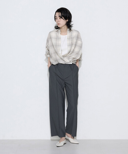 K.T KIYOKO TAKASE(キヨコタカセ)の「〔 TALLサイズ 〕 スパークナイロンテレコ 2WAYタンクトップ(タンクトップ・レディース・サックスブルー/ライトグレー/ベージュ・15号)」の13枚目の写真