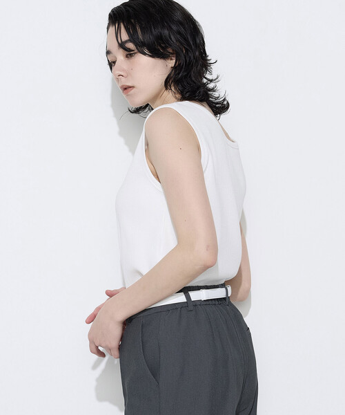 K.T KIYOKO TAKASE(キヨコタカセ)の「〔 TALLサイズ 〕 スパークナイロンテレコ 2WAYタンクトップ(タンクトップ・レディース・サックスブルー/ライトグレー/ベージュ・15号)」の12枚目の写真