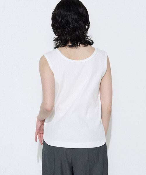 K.T KIYOKO TAKASE(キヨコタカセ)の「〔 TALLサイズ 〕 スパークナイロンテレコ 2WAYタンクトップ(タンクトップ・レディース・サックスブルー/ライトグレー/ベージュ・15号)」の10枚目の写真