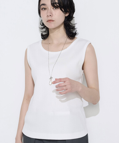 K.T KIYOKO TAKASE(キヨコタカセ)の「〔 TALLサイズ 〕 スパークナイロンテレコ 2WAYタンクトップ(タンクトップ・レディース・サックスブルー/ライトグレー/ベージュ・15号)」の8枚目の写真