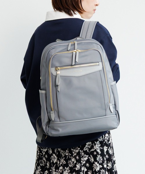 Jewelna Rose(ジュエルナローズ)の「リラ リュックサック A4/14.0インチPCサイズ 16362(バックパック/リュック・レディース・ブラック/グレー・FREE)」の2枚目の写真