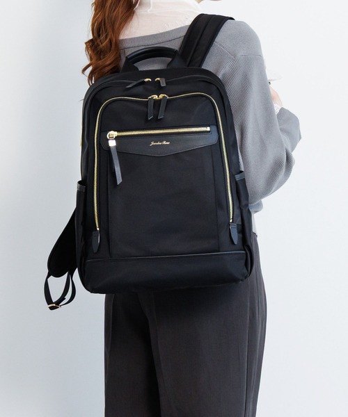 Jewelna Rose(ジュエルナローズ)の「リラ リュックサック A4/14.0インチPCサイズ 16362(バックパック/リュック・レディース・ブラック/グレー・FREE)」の1枚目の写真