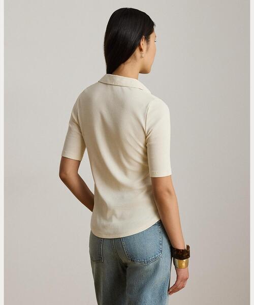 LAUREN RALPH LAUREN(ローレン ラルフ ローレン)の「リブニット エルボースリーブ カラード トップ(Tシャツ/カットソー・レディース・ナチュラル・M/L/S)」の7枚目の写真