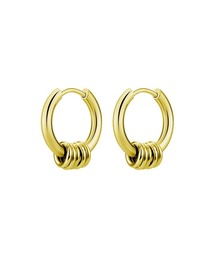 5連リングフープピアス(両耳用)