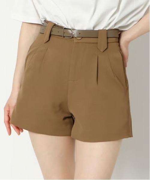 GORGE(ゴージ)の「ベルト付きジョーゼットショートパンツ(その他パンツ・レディース・ベージュ・F)」の1枚目の写真
