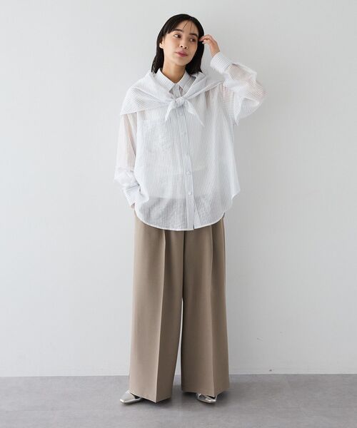 CRAFT STANDARD BOUTIQUE(クラフトスタンダードブティック)の「【ウォッシャブル】イージースラックス(その他パンツ・レディース・ホワイト系その他6/ダークカーキ/ベージュ・M/L)」の9枚目の写真