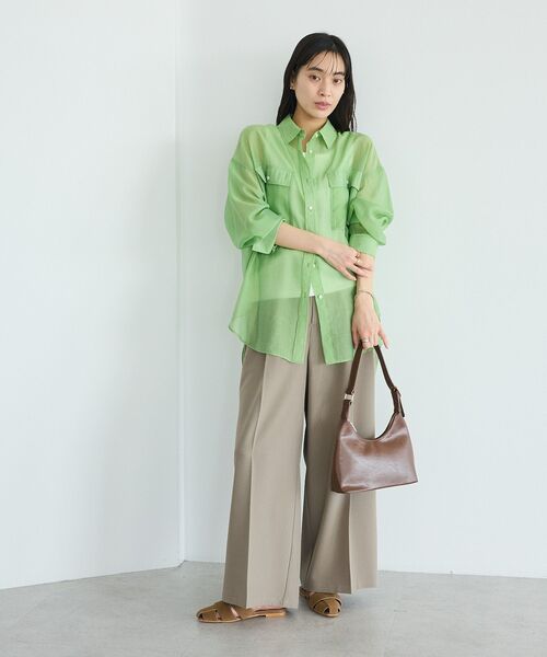 CRAFT STANDARD BOUTIQUE(クラフトスタンダードブティック)の「【ウォッシャブル】イージースラックス(その他パンツ・レディース・ホワイト系その他6/ダークカーキ/ベージュ・M/L)」の10枚目の写真