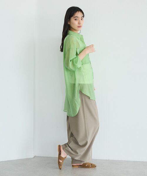 CRAFT STANDARD BOUTIQUE(クラフトスタンダードブティック)の「【ウォッシャブル】イージースラックス(その他パンツ・レディース・ホワイト系その他6/ダークカーキ/ベージュ・M/L)」の11枚目の写真
