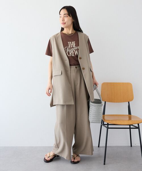 CRAFT STANDARD BOUTIQUE(クラフトスタンダードブティック)の「【ウォッシャブル】イージースラックス(その他パンツ・レディース・ホワイト系その他6/ダークカーキ/ベージュ・M/L)」の15枚目の写真