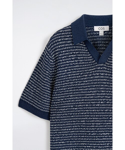 COS（コス）の「オープンニットポロシャツ（ポロシャツ・メンズ・アイボリー系/ホワイト系その他・L/S/M/XL/XS）」の8枚目の写真