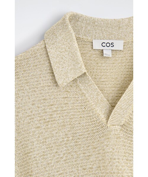 COS（コス）の「オープンニットポロシャツ（ポロシャツ・メンズ・アイボリー系/ホワイト系その他・L/S/M/XL/XS）」の9枚目の写真
