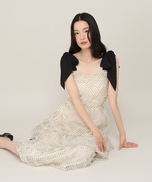 Heather(ヘザー)の「アソートフリルチュールロングスカート 1046992(スカート・レディース・アイボリー/ドット・FREE)」の16枚目の写真