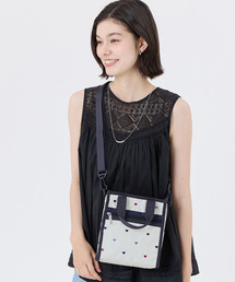 MINI N/S TOTE トリコロールハートエンブロイダリー